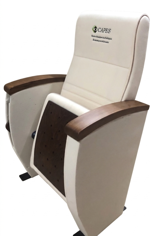 Miranda oturak sırt ahşap kollu konferans koltuğu