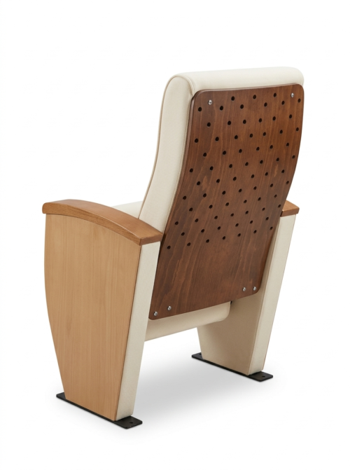 Alternative view of Miranda oturak sırt ahşap kollu konferans koltuğu